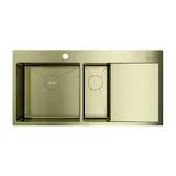 Кухонная мойка Omoikiri Akisame 100-2-LG-L (4973089) светлое золото