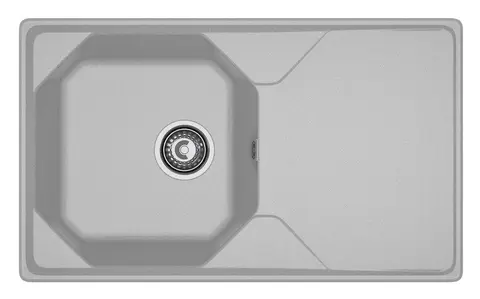 Кухонная мойка Granfest Unique 840L (840*500) Серый