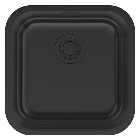 Кухонная мойка Paulmark Vello 44 UNI (446*446) Матовый черный NANO PVD
